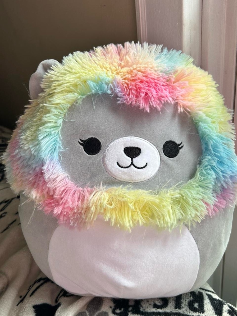 Plush Rainbow Lion Kids Toy - Soft Multicolor Stuffed Animal